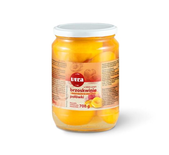 Персики половинки в банці 700г