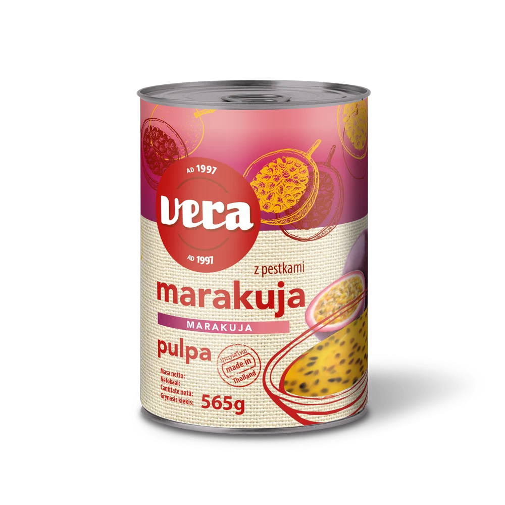 М'якоть маракуї без кісточок, банка 565г, Vera