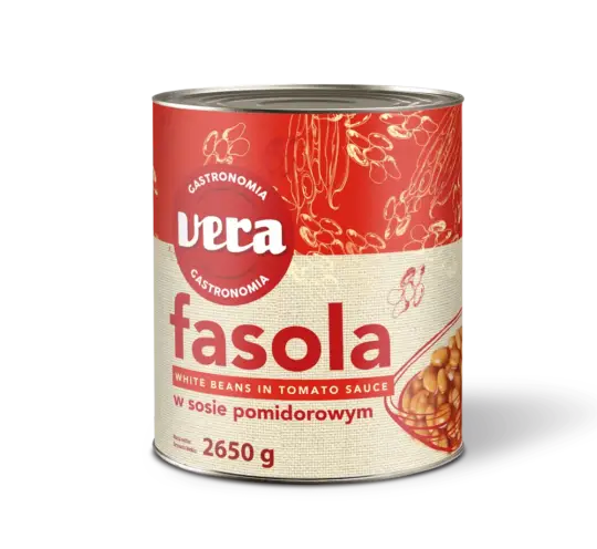 Квасоля біла в томатному соусі 2650 г, VERA