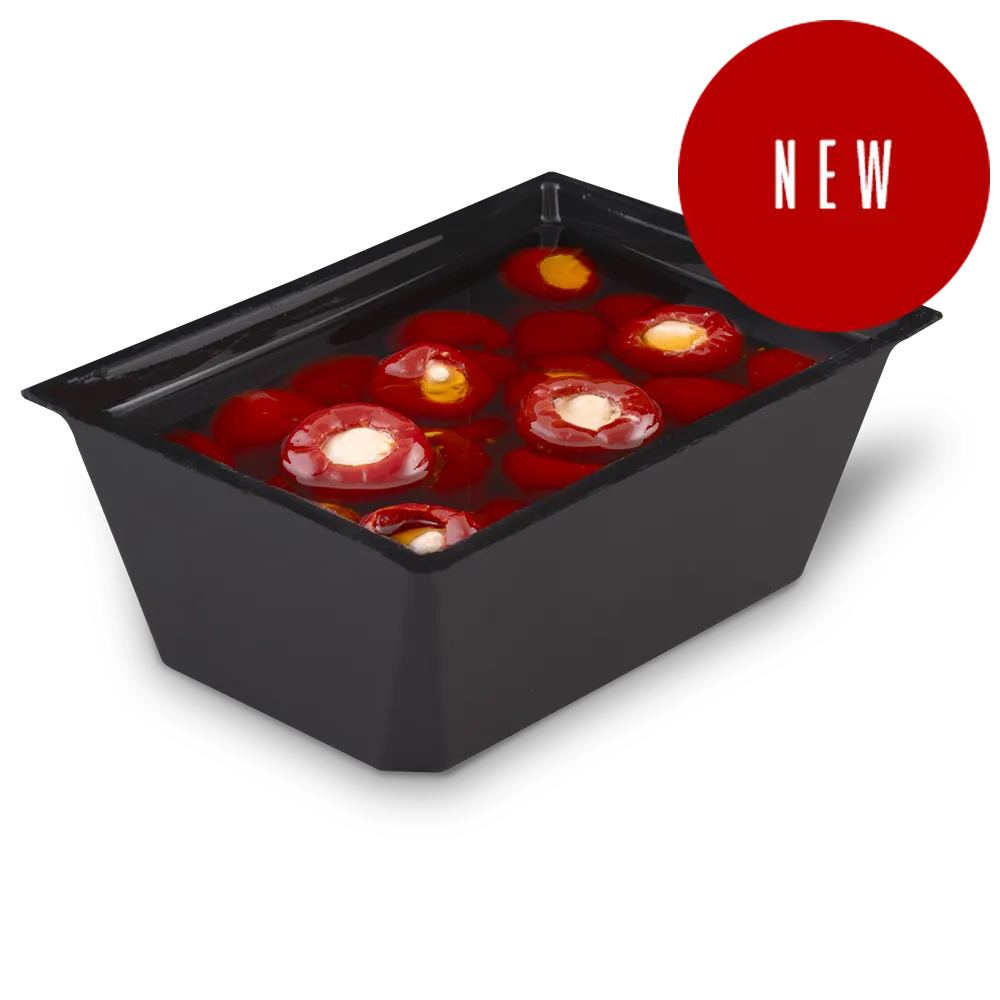 Cheese-stuffed cherry peppers in oil 1200g