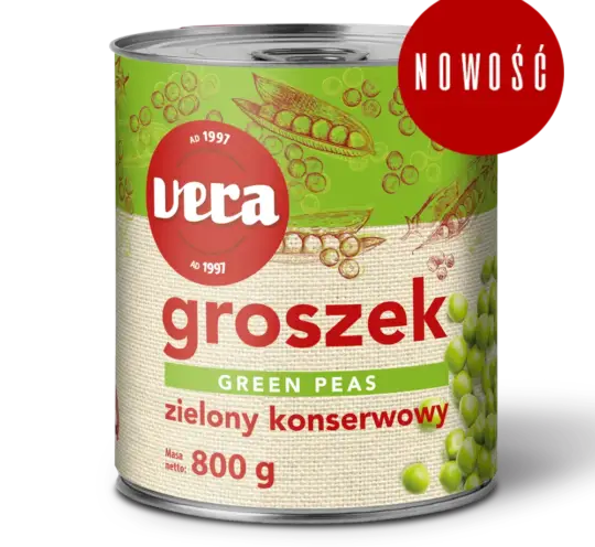 Canned green peas in brine