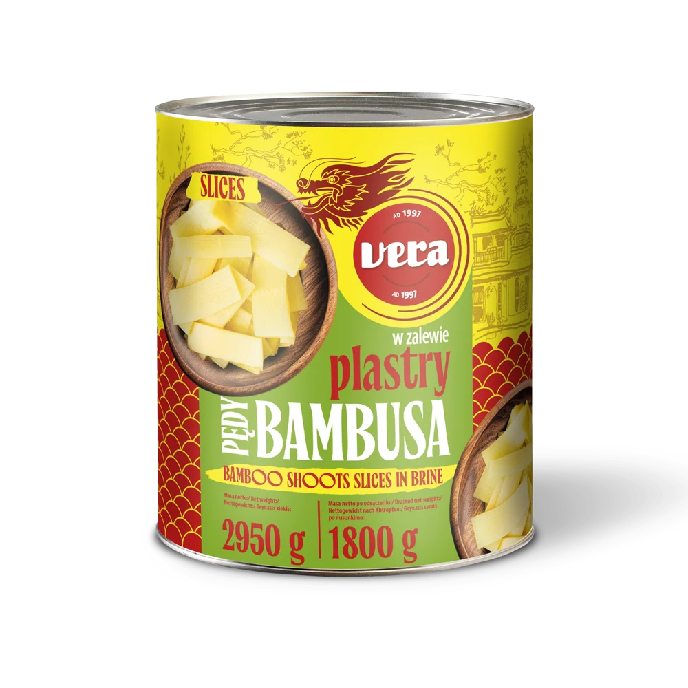 Стебла бамбука у скибочках, банка 2950 г